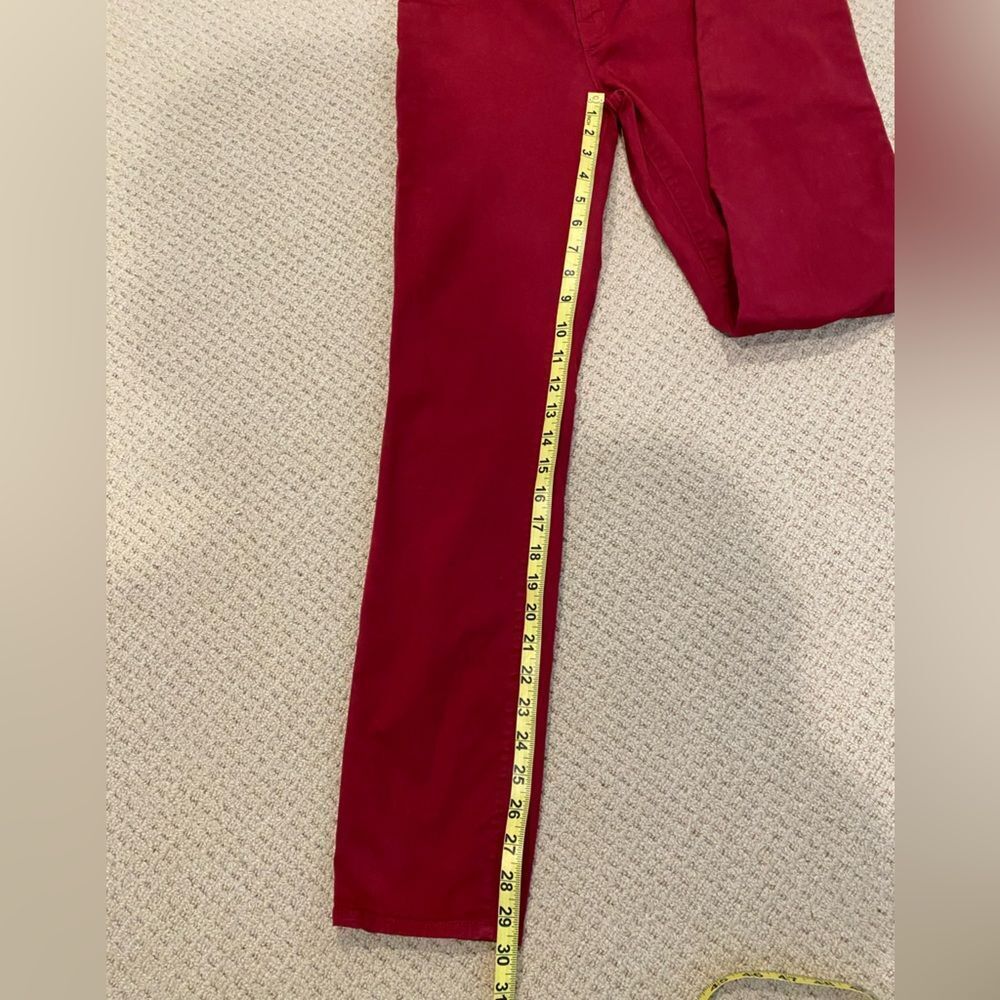 J Brand Women's Cotton Twill Jeans in Black Cherry Red Size 28 - Picture 9 of 9